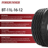 2pcs 11Lx16 12 Ply Tire Tubeless Heavy Duty Tire for 11L-16 Farm Implement