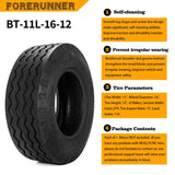 2pcs 11Lx16 12 Ply Tire Tubeless Heavy Duty Tire for 11L-16 Farm Implement
