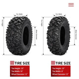 25×8-12 / 25×10-12 Universal 6ply Rubber ATV Tires