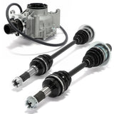 Front Rear Left Right Complete CV Axle Assembly & Differential for Yamaha RHINO 450 YXR450F 4WD 2006-2009 / RHINO 660 2004-2007