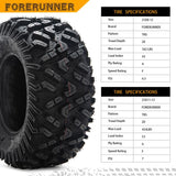 Universal 6 Ply ATV UTV All-Terrain Tires 2pcs 25x11-12 / 25x8-12