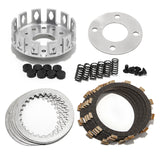 Aluminum Clutch Basket Plates Kit Cushion Bushings For Yamaha Banshee 350 YFZ350 1987-2006
