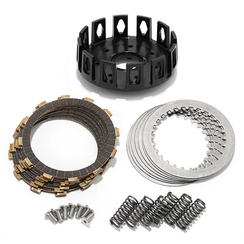 Aluminum Clutch Basket Plates Kit for Honda TRX450R 04-09 / TRX450ER 06-09 12-14