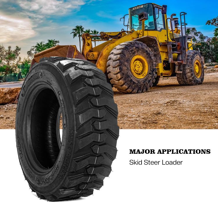 2pcs 10x16.5 12Ply SKS Skid Steer Tire for Bobcat Industrial Tire