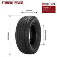 2pcs 11L-15 Rib Implement Tubeless Tire 12 Ply 11L-15 Farm Tractor