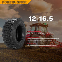 2pcs 12x16.5 Heavy Duty Industrial Tire for 12Ply 12-16.5 Skid Steer Tire