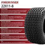 2pcs 22x11-8 6Ply ATV Tires UTV Tires