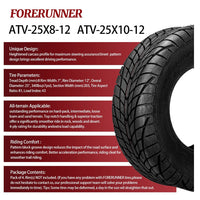 25x8-12 / 25x10-12 CORT Pattern 6ply 25" ATV All Terrain Tires