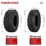 25×8-12 / 25×10-12 Universal Rubber ATV Tires