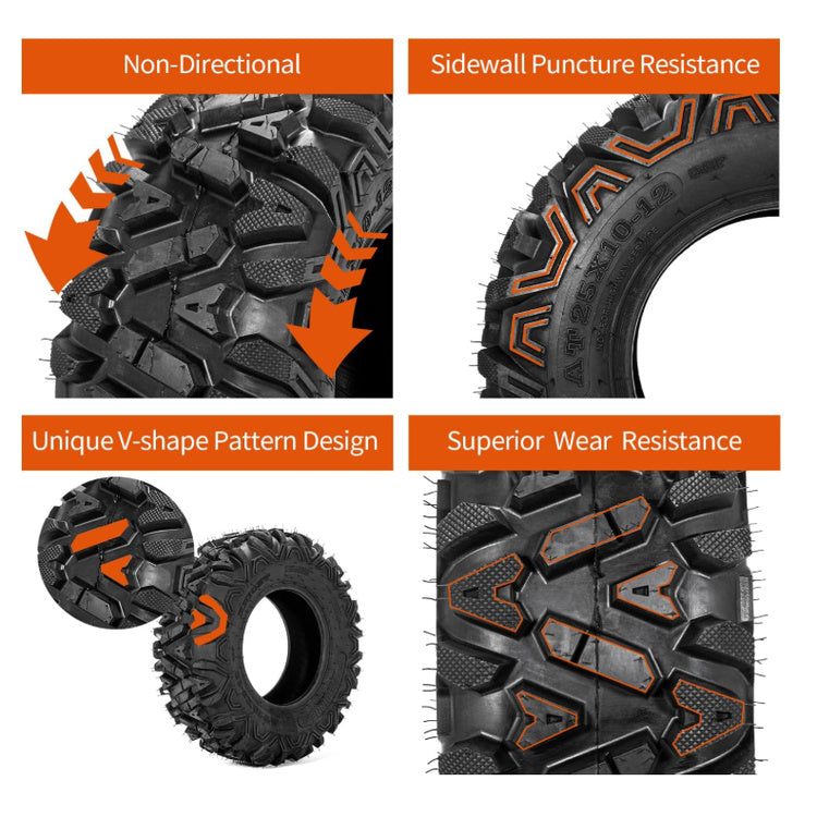 26×9-12 / 26×11-12 KNIGHT Universal 6ply ATV UTV Tires