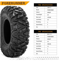 26×9-12 / 26×11-12 KNIGHT Universal 6ply ATV UTV Tires