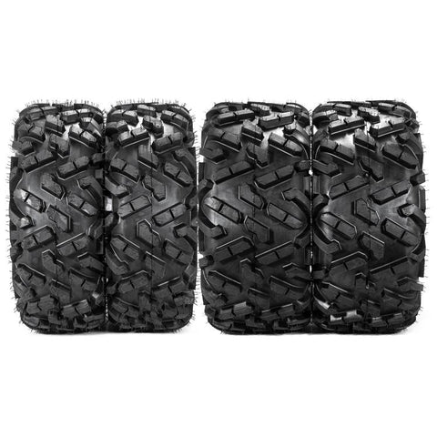 27X9-12 Front 27X11-12 Rear Universal 6 Ply ATV / UTV All-Terrain Tire Sets