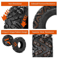 27X9-12 Front / 27X11-12 Rear Universal 6 Ply ATV UTV All-Terrain Tires
