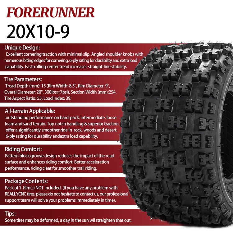 20x10-9 / 22x7-10 6 Ply ATV Tires All Terrain