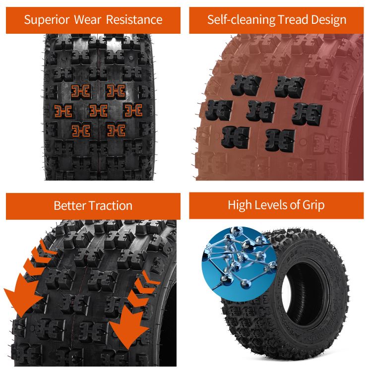 20x10-9 / 22x7-10 6 Ply ATV Tires All Terrain