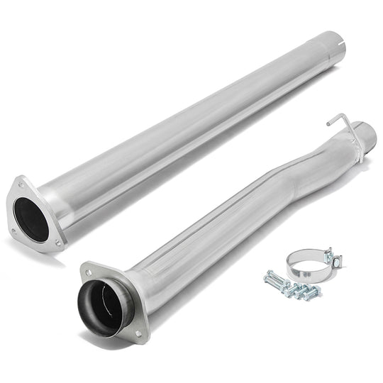 4-Inch Exhaust Muffler Tube Pipe Kit Fit for Ford F-250 / F-350 Super Duty 6.7L Powerstroke Diesel 2011-2017