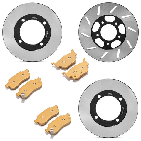 Front / Rear Brake Disc Rotors Pads For Honda Pioneer 500 2015-2023 / Pioneer 520 2021-2025 / Pioneer 700 2014-2025