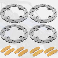 Front Rear Brake Disc Rotors Pads For Yamaha Wolverine 1000 RMAX2 RMAX4 2021-2024 / YXZ1000R SE EPS SS 2019-2024