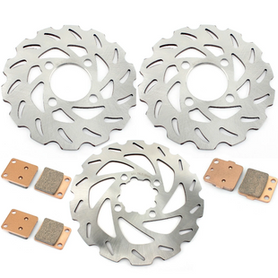 Front Rear Brake Disc / Pads for Yamaha YFZ350 Banshee 1990-2011