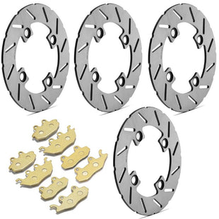 Front / Rear Brake Rotors Pads for Kawasaki KAF820 Mule Pro 2015-2022 / KAF1000 Mule Pro 2016-2022