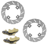 Front / Rear Brake Rotors Pads for Kawasaki KAF820 Mule Pro 2015-2022 / KAF1000 Mule Pro 2016-2022