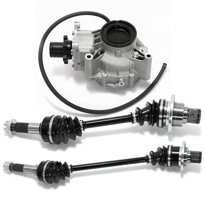 Front Rear Left Right Complete CV Axle Assembly & Differential for Yamaha RHINO 450 YXR450F 4WD 2006-2009 / RHINO 660 2004-2007