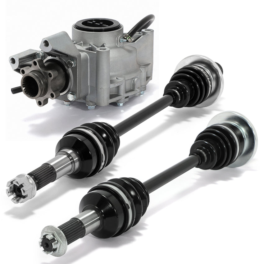 Front Rear Left Right Complete CV Axle Assembly & Rear Differential for Yamaha Grizzly 660