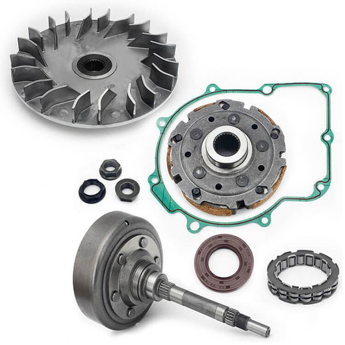 Wet Clutch Assy Secondary Pulley Fixed Sheave Housing Pad Shoe Bearing Gasket Assy for Menards Yardsport EFI UTV 500 & 700cc